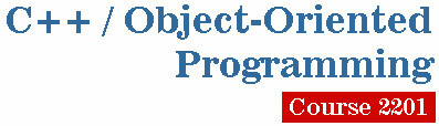 C++/Object-Oriented Programming - Course 2201